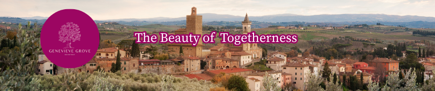 Panoramic view of Vinci village and Tuscan hills, welcoming visitors to connect with Genevieve Grove